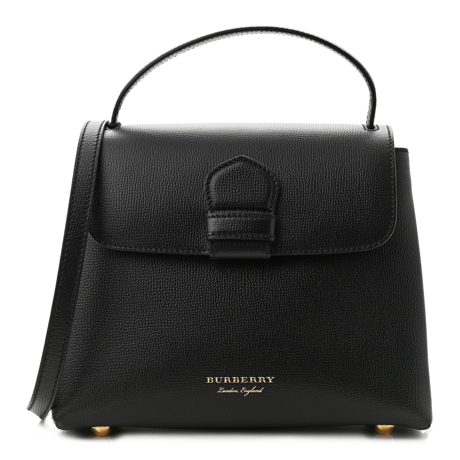 Burberry Derby Calfskin House Check Small Camberley Black 1 of 11