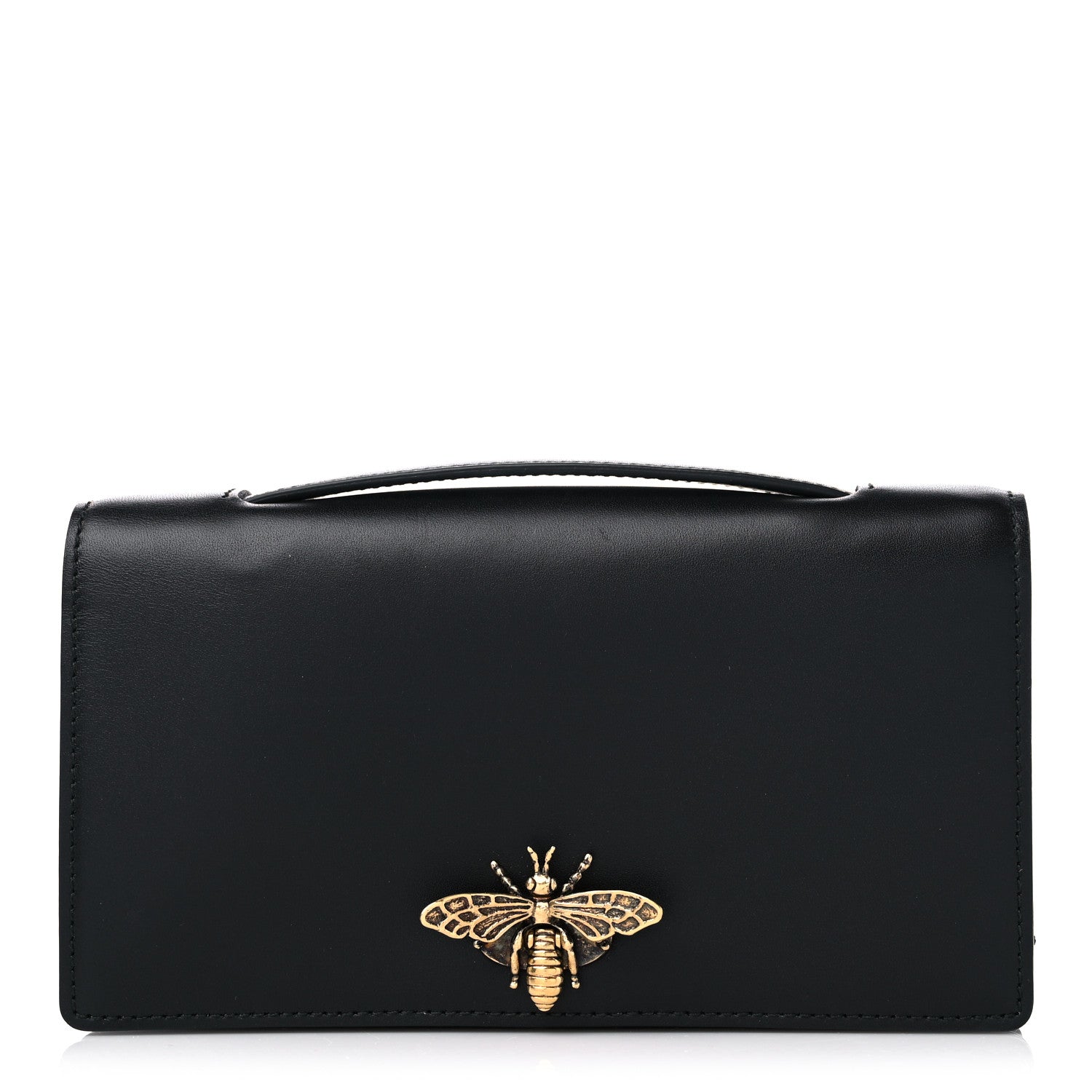 Christian Dior Calfskin Bee Clutch Black 1 of 10
