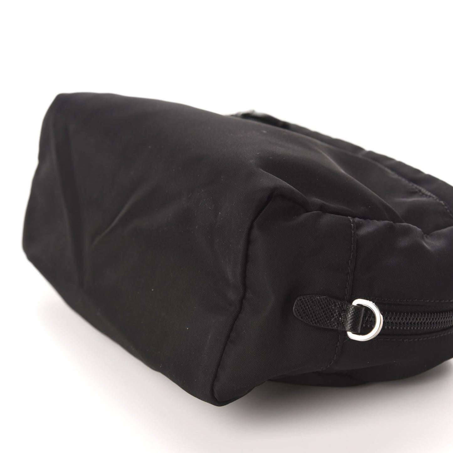 Nylon Tessuto Cosmetic Pouch Black