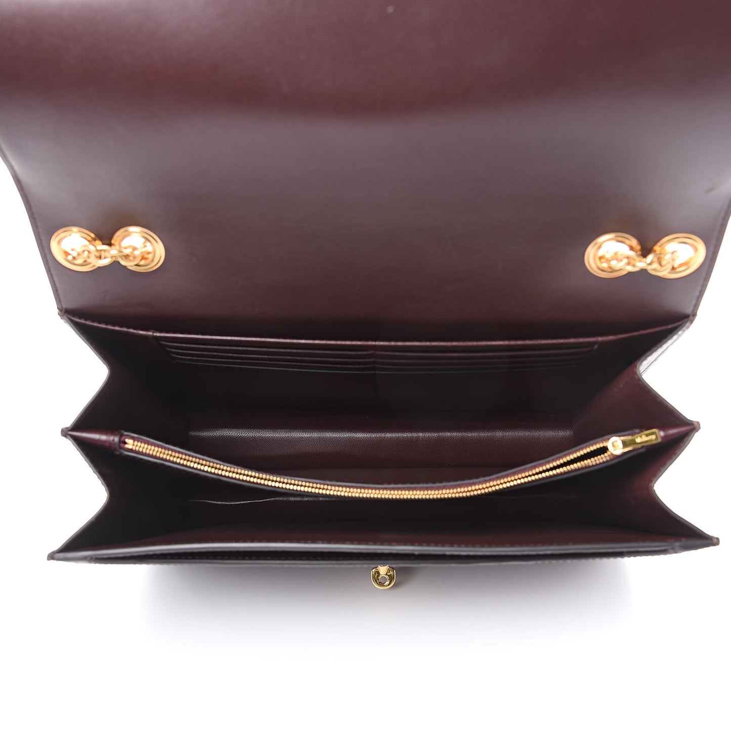 Calfskin Crocodile Embossed Large Darley Oxblood