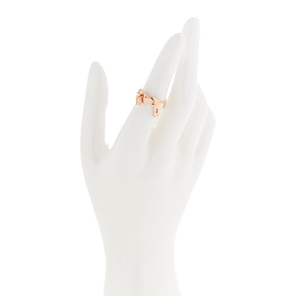 Hermes 18K Rose Gold Kelly Gavroche Ring 52 6 2 of 7