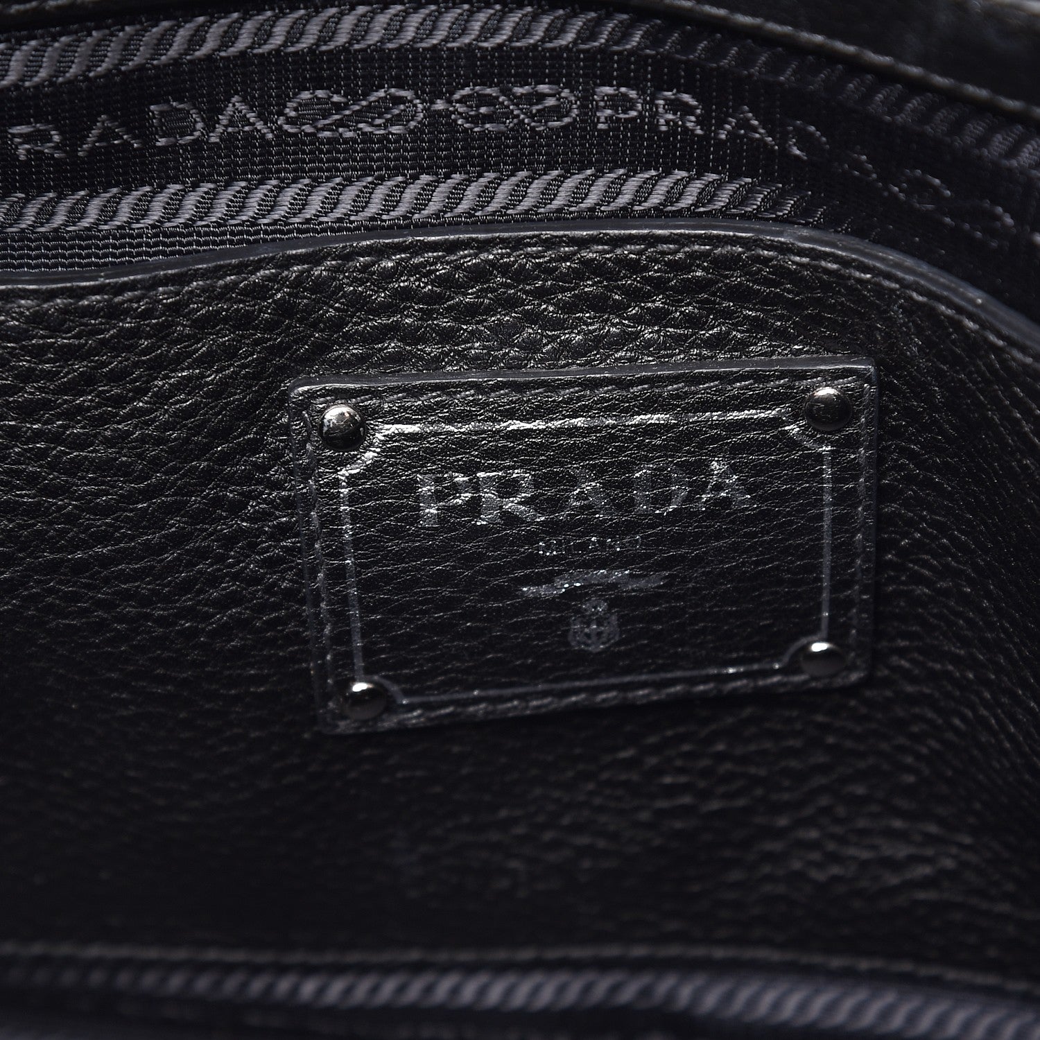 Prada Vitello Daino Tote Nero Black 6 of 8