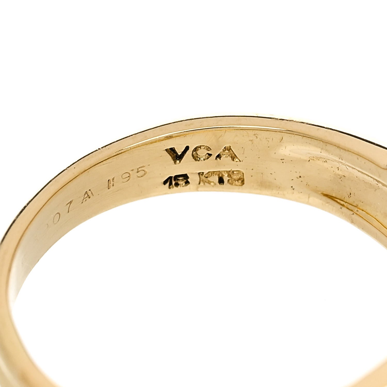 Van Cleef & Arpels 18K Yellow Gold Diamond Flower Ring 51 5.75 4 of 4