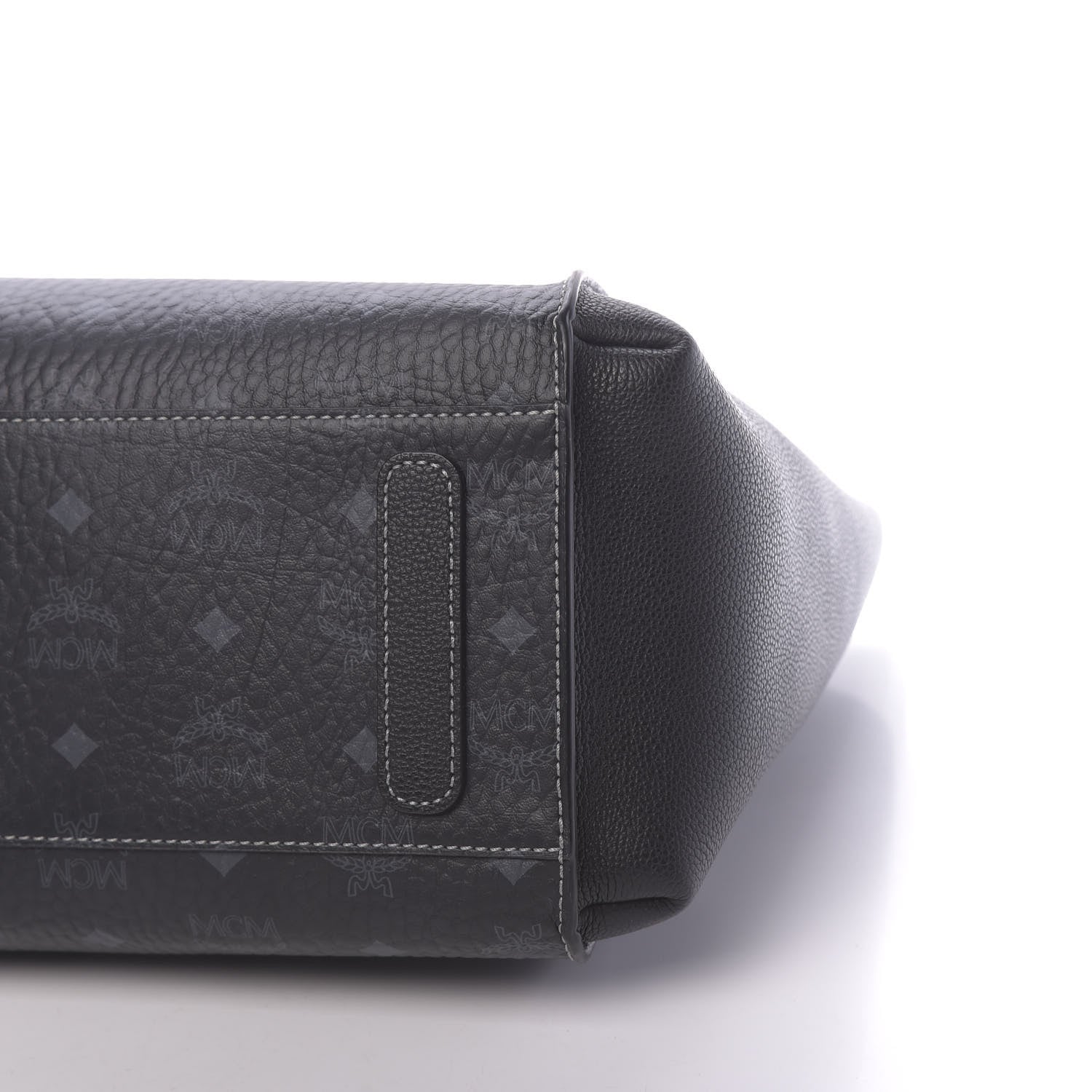 MCM Visetos Medium Yris Shopper Tote Black 9 of 9