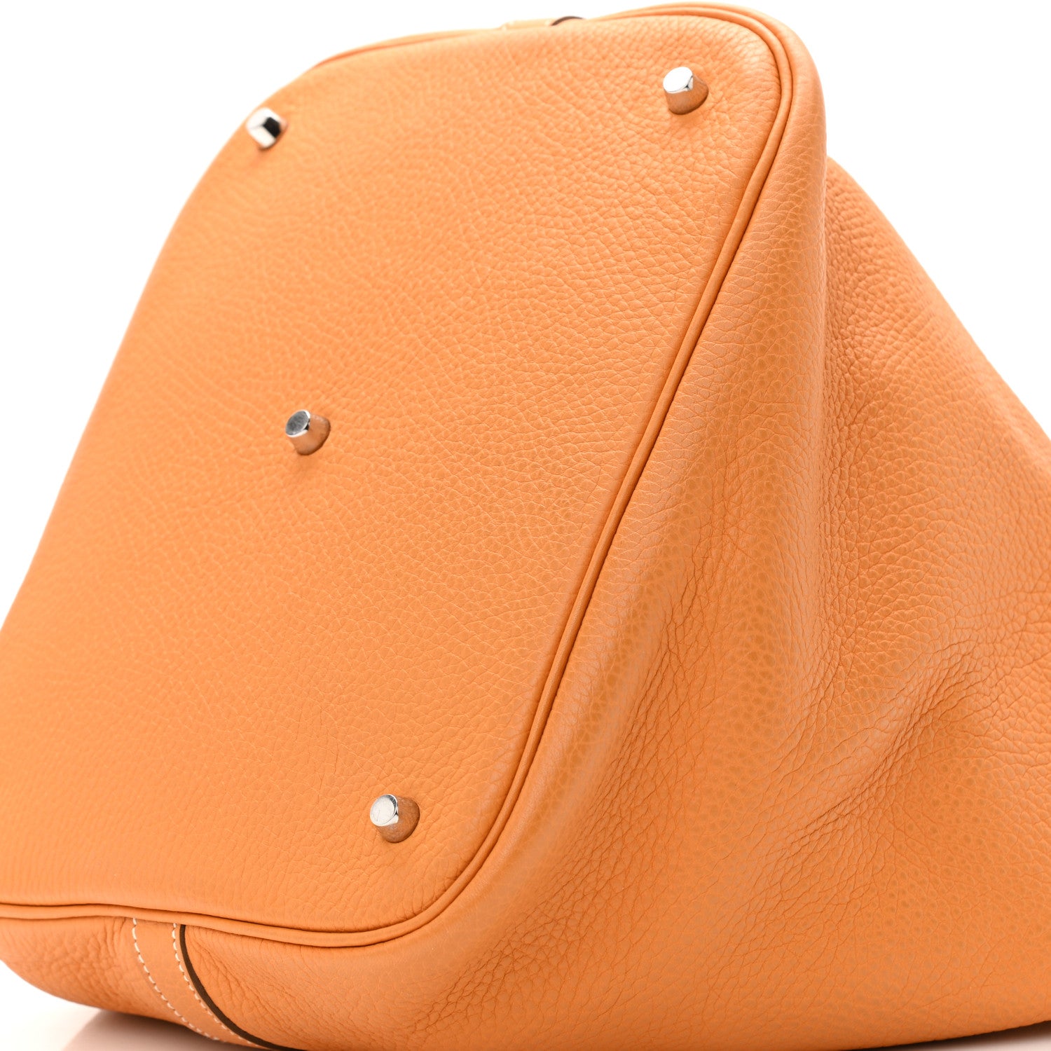 Hermes Taurillon Clemence Picotin Lock 26 GM Jaune D'Or 10 of 13