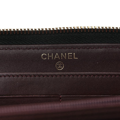 Chanel Caviar Quilted Large Gusset Zip Around Wallet Black 6 of 10
