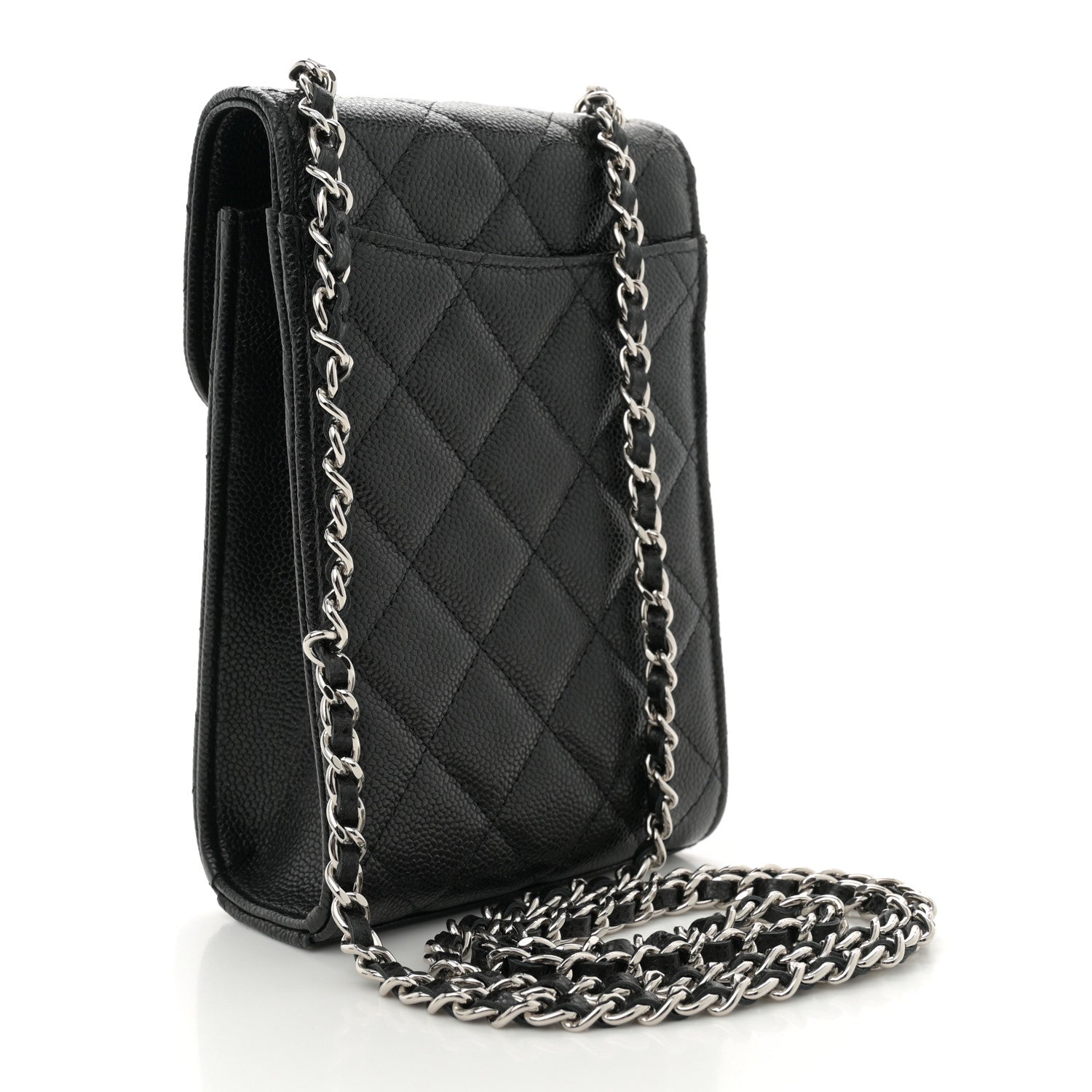 Chanel Caviar Quilted Classic Phone Holder Black 3 of 11