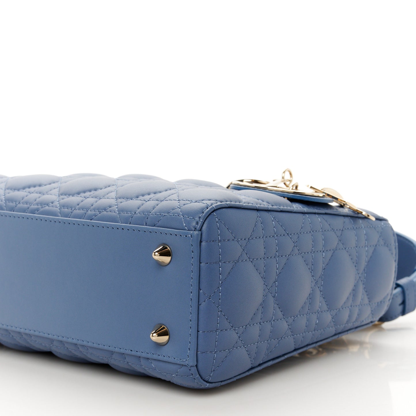 Lambskin Cannage Small My ABCDior Lady Dior Denim Blue