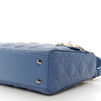 Christian Dior Lambskin Cannage Small My ABCDior Lady Dior Denim Blue 10 of 10