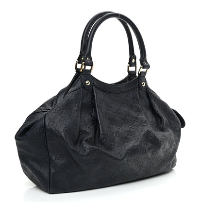 Gucci Guccissima Medium Sukey Tote Blue 3 of 9