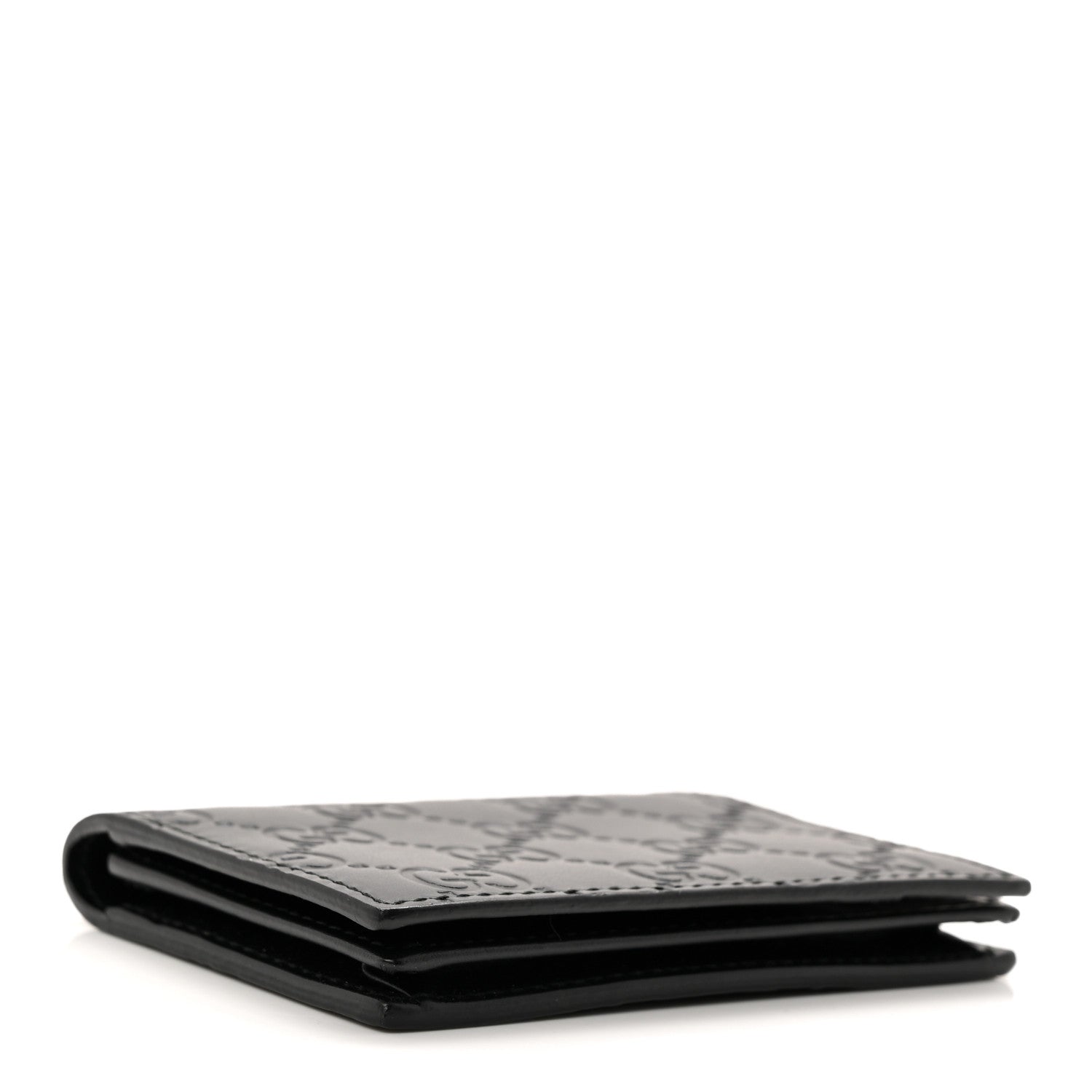 Gucci Guccissima Card Case Wallet Black 4 of 7