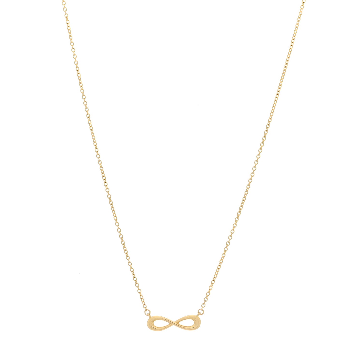 18K Yellow Gold Infinity Pendant Necklace