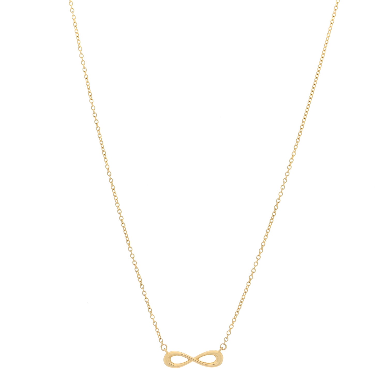 Tiffany 18K Yellow Gold Infinity Pendant Necklace 1 of 4