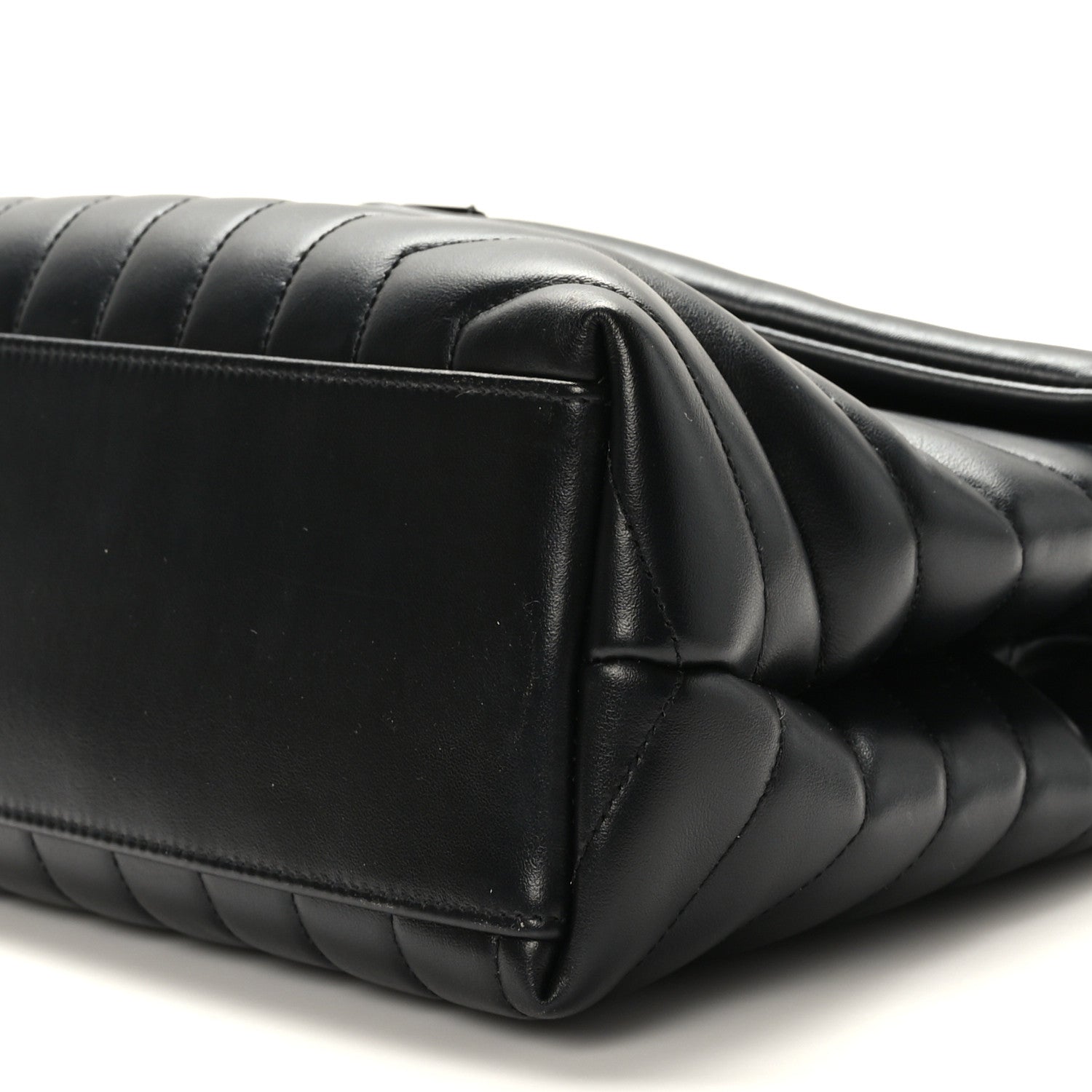 Saint Laurent Calfskin Y Quilted Monogram Monochrome Medium Loulou Chain Satchel Black 8 of 8