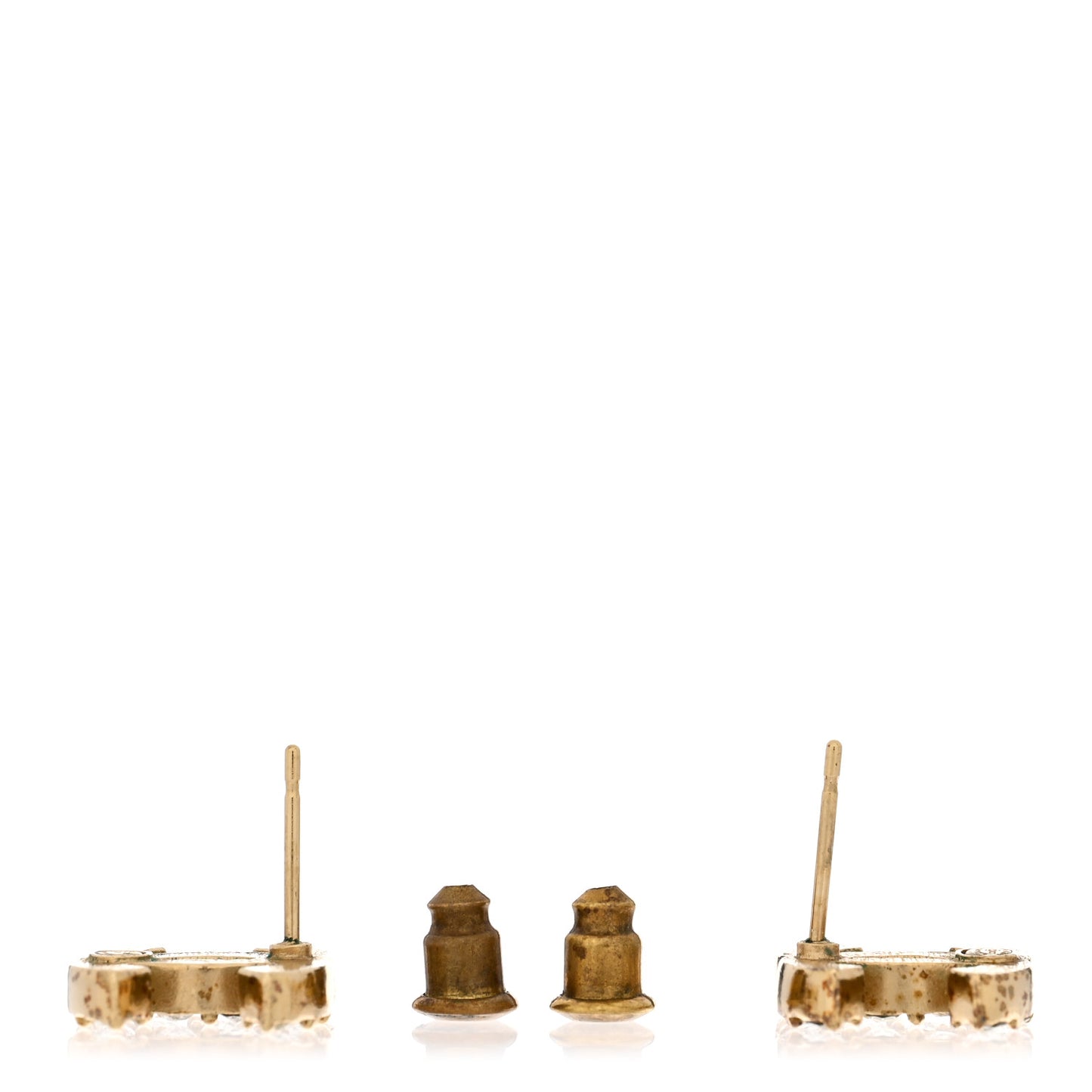 Crystal CC Earrings Gold