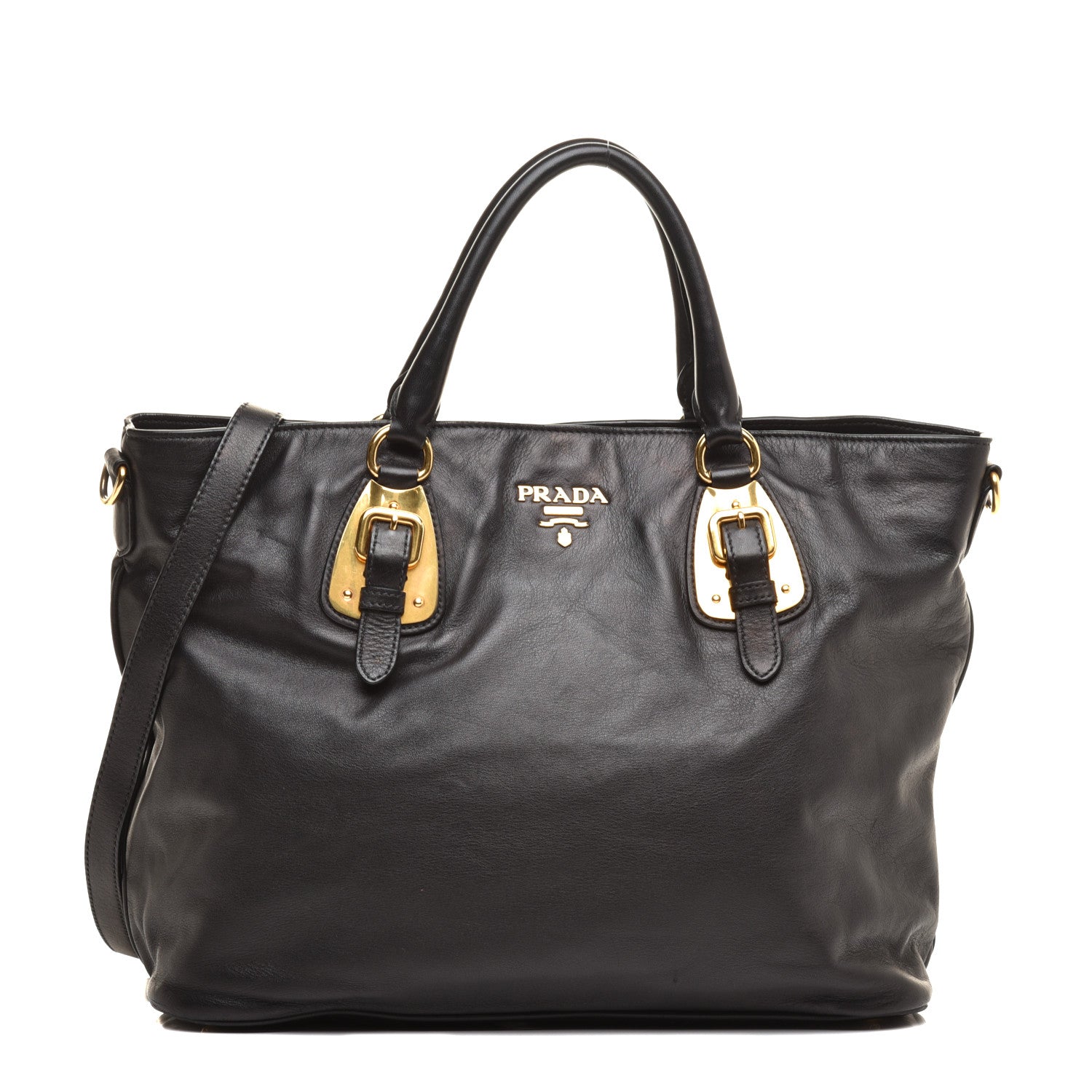 Prada Soft Calfskin Shopping Tote Black 1 of 10