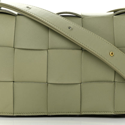Bottega Veneta Lambskin Maxi Intreccio Cassette Crossbody Bag Travertine 8 of 13
