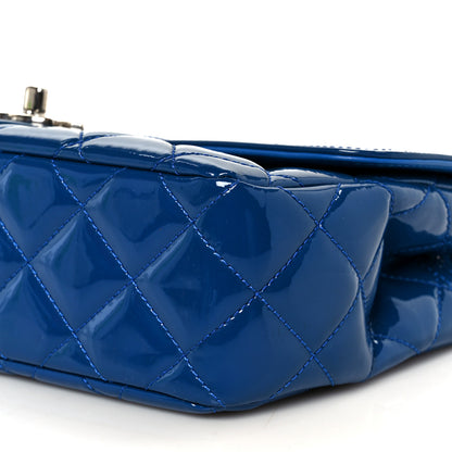 Chanel Patent Quilted Large Coco Shine Flap Blue 11 of 11