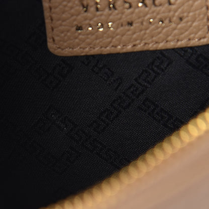 Versace Grained Calfskin Medusa Wrist Pouch Beige 7 of 7