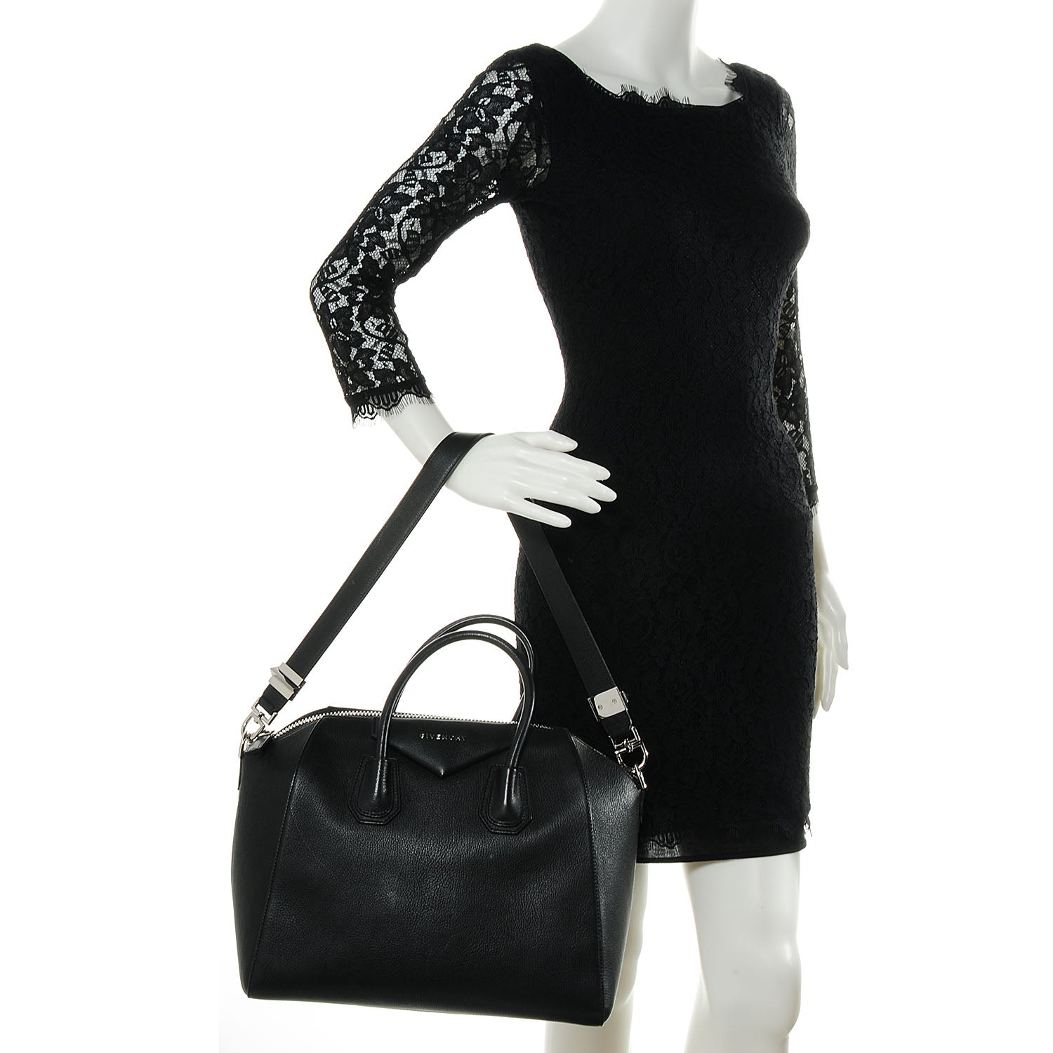 Givenchy Sugar Goatskin Medium Antigona Black 2 of 12