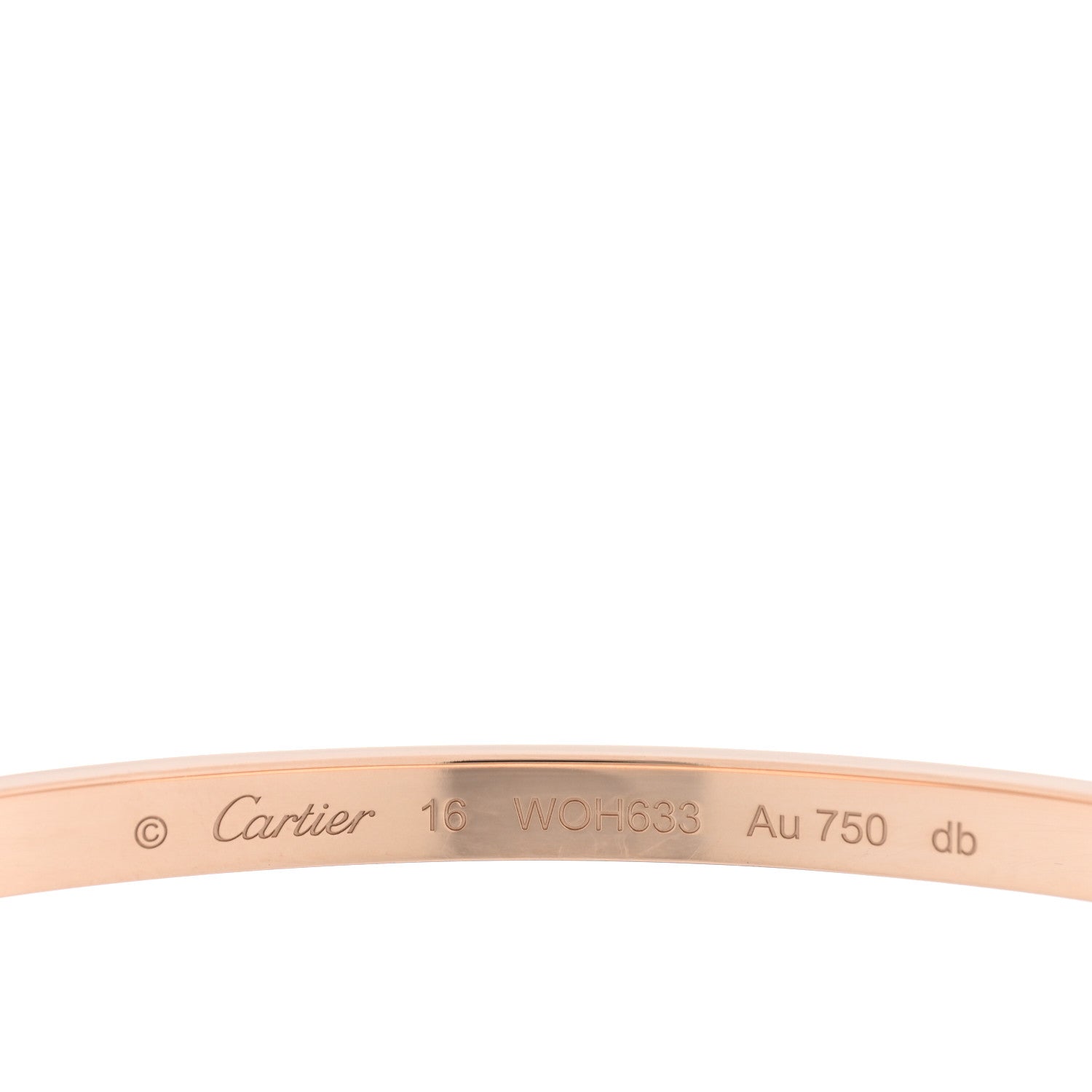 Cartier 18K Pink Gold 6 Diamond Small LOVE Bracelet 16 3 of 6