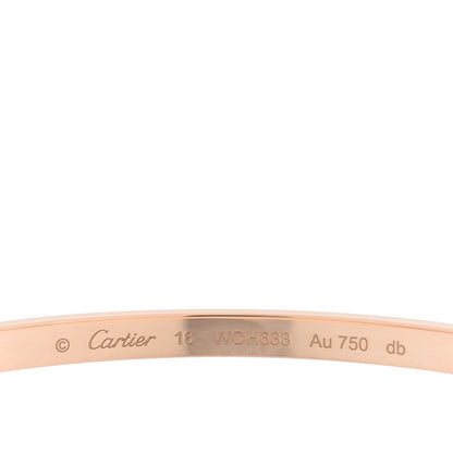 Cartier 18K Pink Gold 6 Diamond Small LOVE Bracelet 16 3 of 6