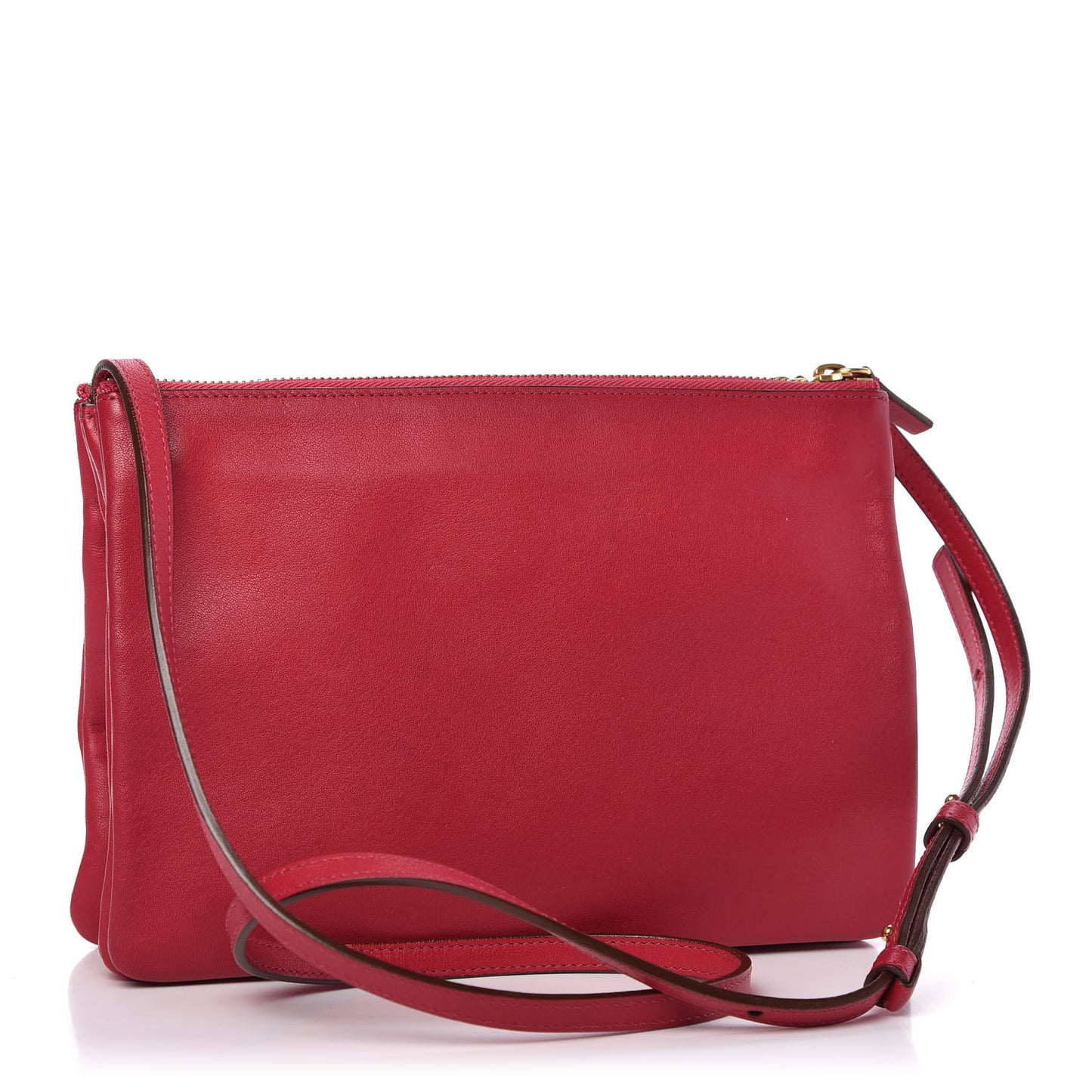 Lambskin Large Trio Crossbody Bag Fuchsia