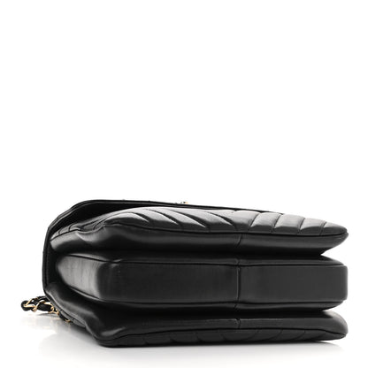 Chanel Lambskin Chevron Quilted Small Trendy CC Dual Handle Flap Bag Black 4 of 11