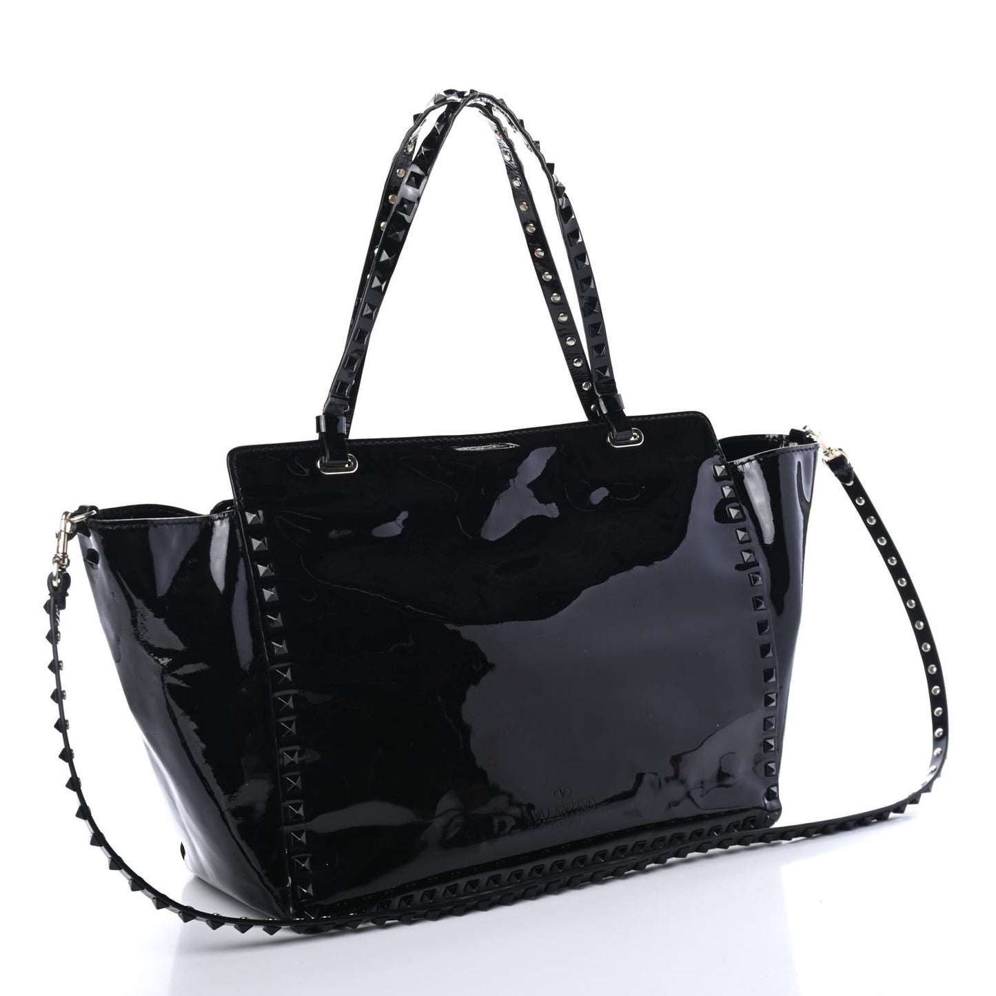 Patent Punkouture Medium Rockstud All Over Tote Black
