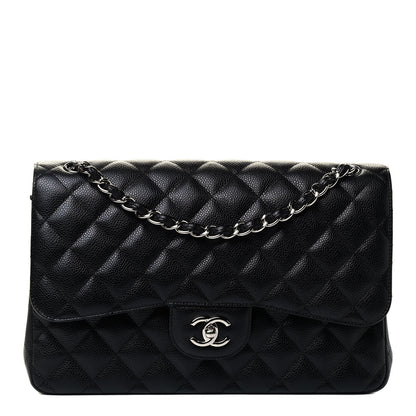 Chanel Caviar Quilted Jumbo Double Flap Black 1 of 4