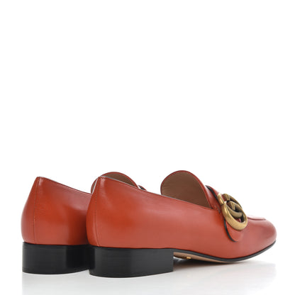 Gucci Malaga Kid Womens GG Marmont Loafers 35 Orange 4 of 8