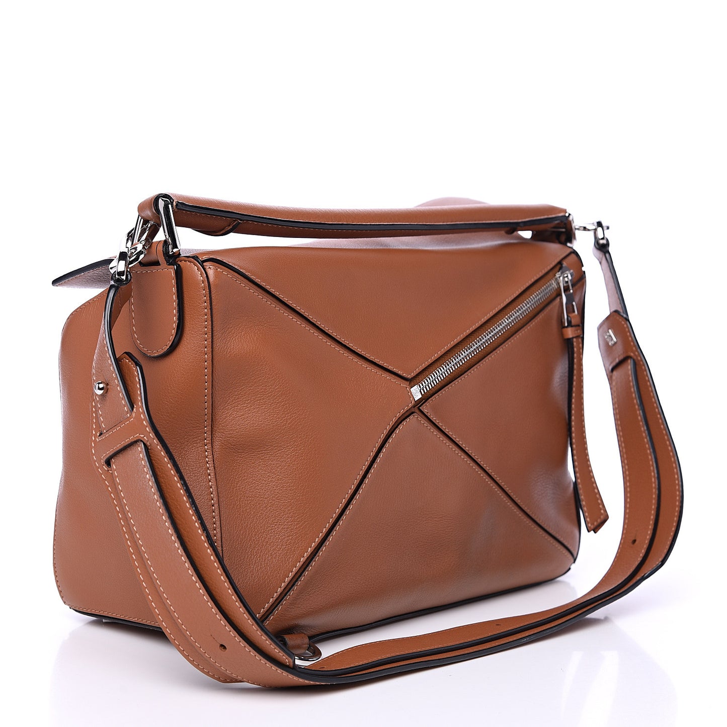 Calfskin Medium Puzzle Bag Tan