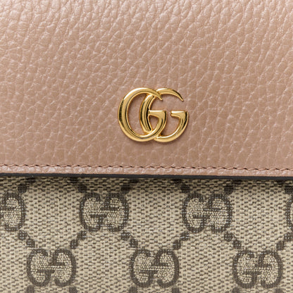 Gucci Dollar Calfskin GG Supreme Monogram GG Marmont Continental Wallet Old Rose Beige Ebony 8 of 8