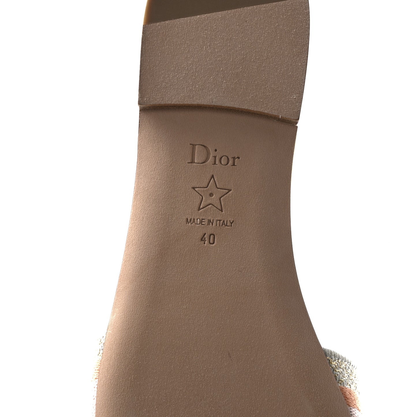 Canvas Lurex Embroidered Dway Flat Slide Sandals 38 Platinum 40 Platinum