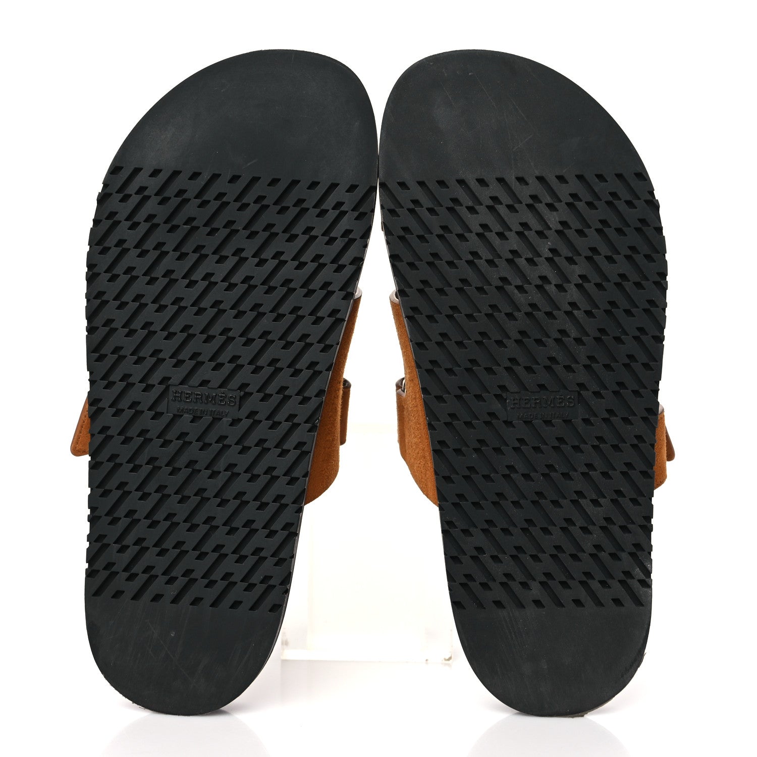 Hermes Suede Goatskin Womens Chypre Sandals 38.5 38.5 Naturel 5 of 9