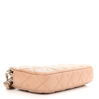 Chanel Caviar Quilted Small Clutch With Chain Beige 4 of 15