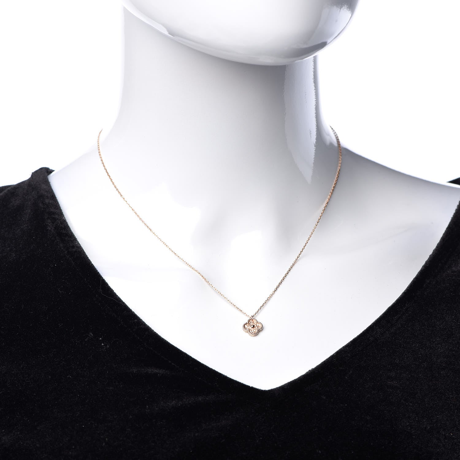 Van Cleef & Arpels 18K Rose Gold Sweet Alhambra Pendant Necklace 2 of 8