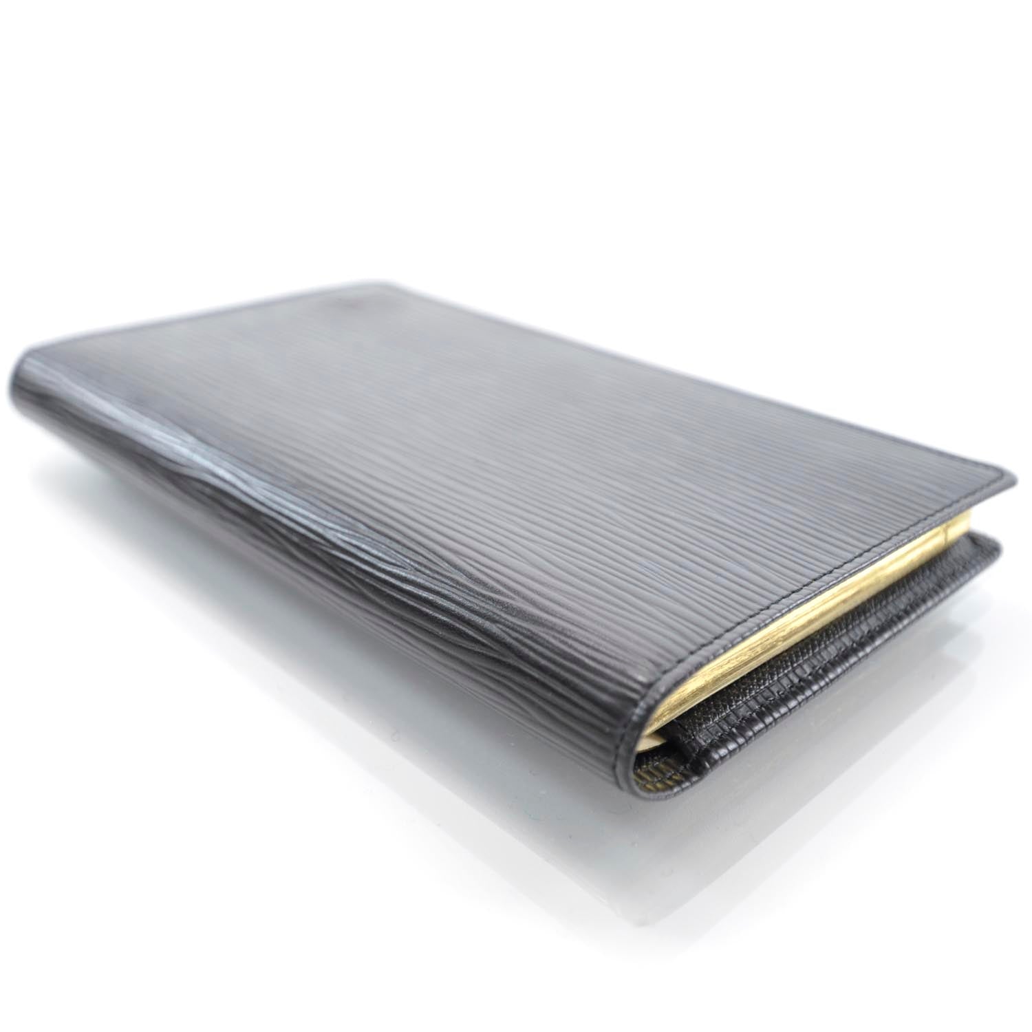 Louis Vuitton Epi Checkbook Organizer Wallet Black 4 of 9