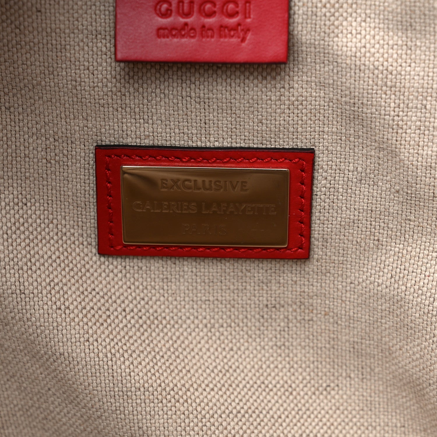 Gucci GG Supreme Monogram Medium Zippered Tote Red 8 of 10
