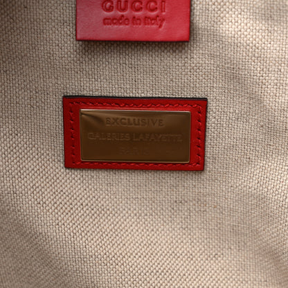 Gucci GG Supreme Monogram Medium Zippered Tote Red 8 of 10