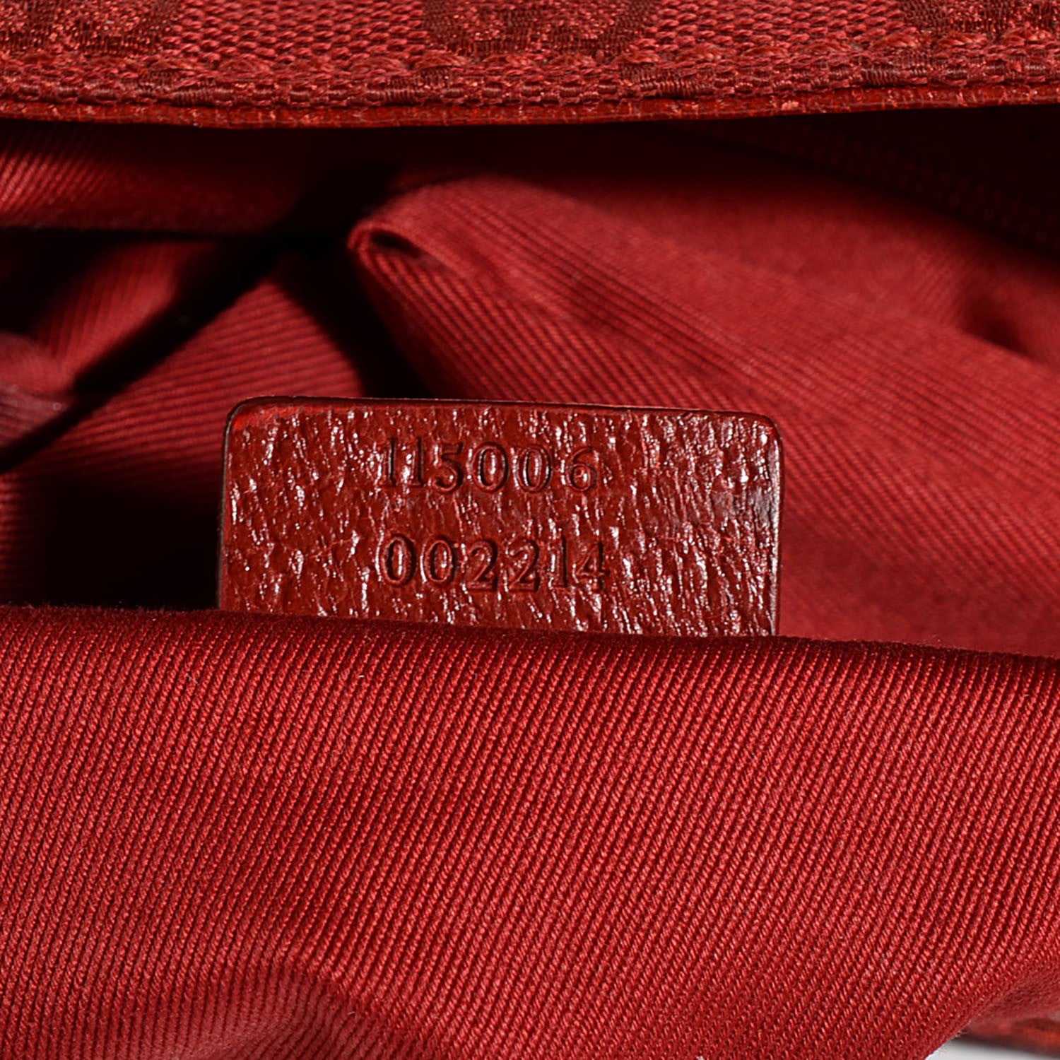 Gucci Monogram Drawstring Hobo Red 7 of 7