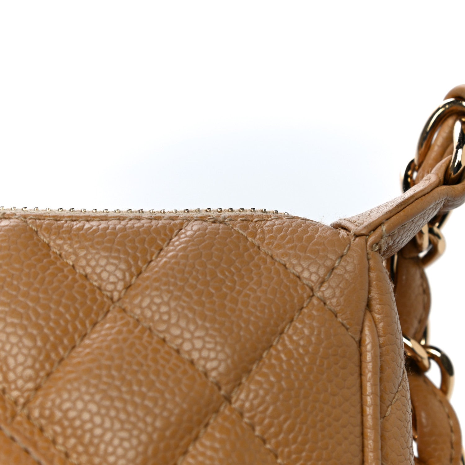 Chanel Caviar Quilted Timeless CC Shoulder Bag Beige 17 of 22