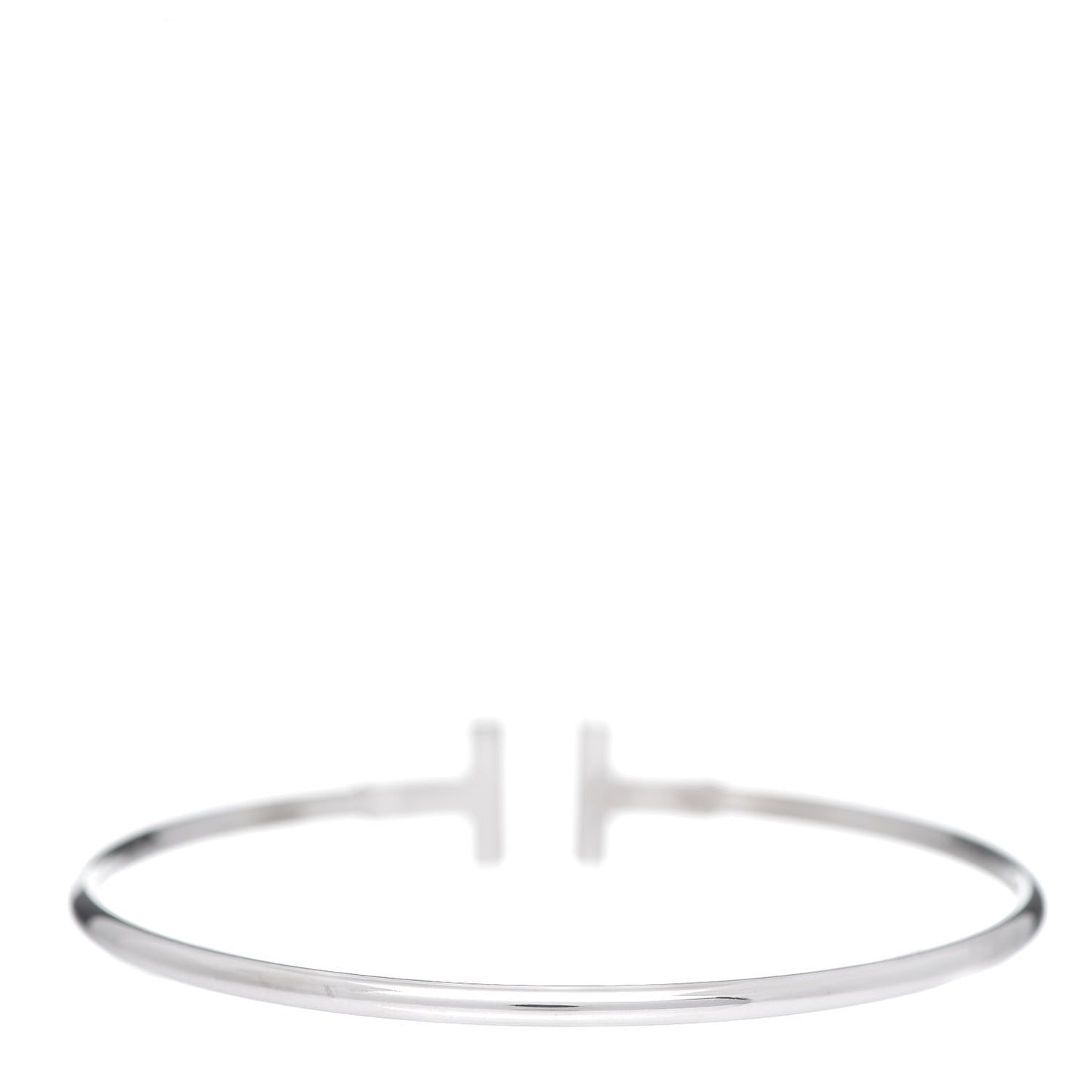 18K White Gold Ruby T Wire Bracelet