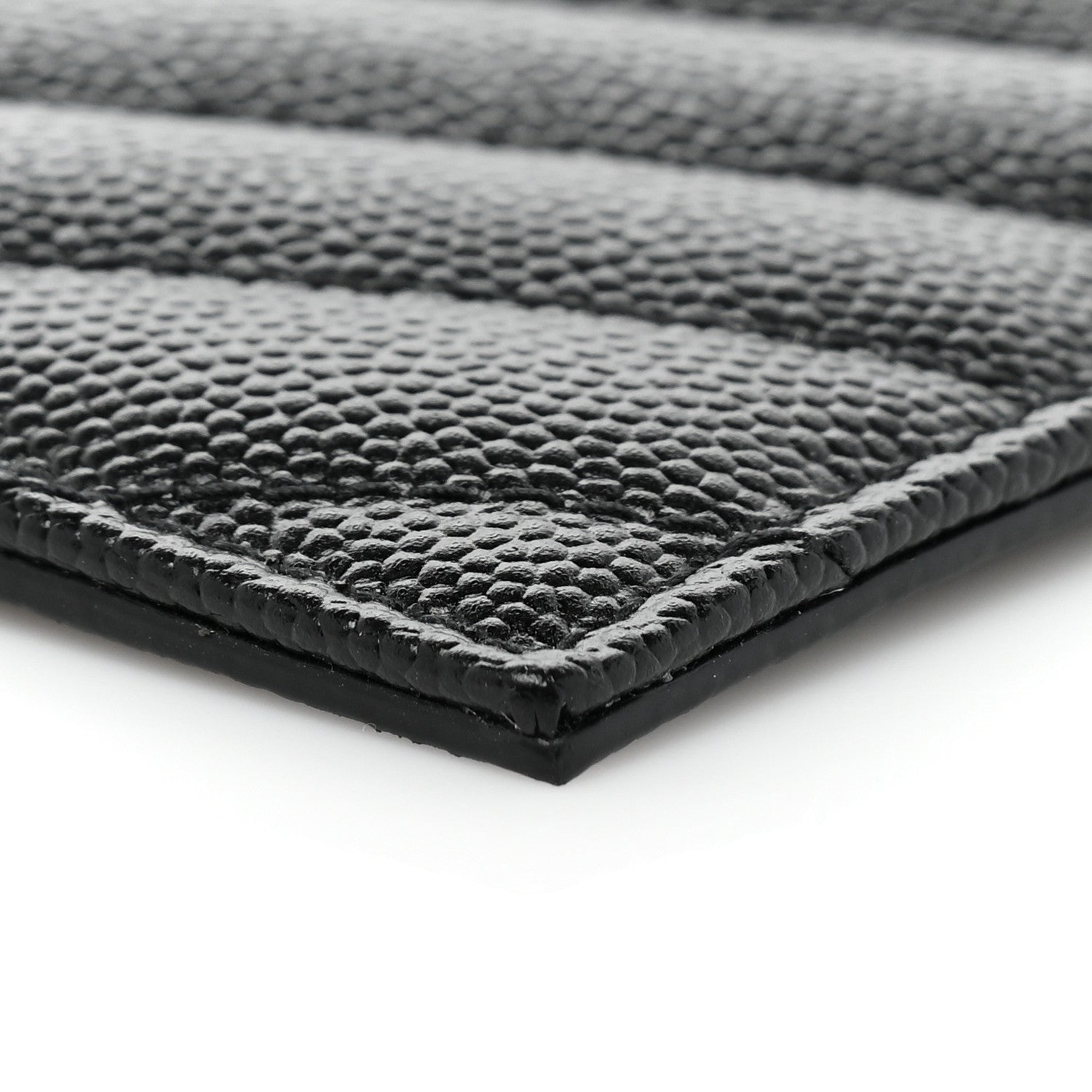 Saint Laurent Monogram Grain de Poudre 5 Fragments Zip Pouch Card Holder Black 8 of 8