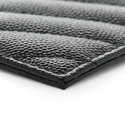 Saint Laurent Monogram Grain de Poudre 5 Fragments Zip Pouch Card Holder Black 8 of 8