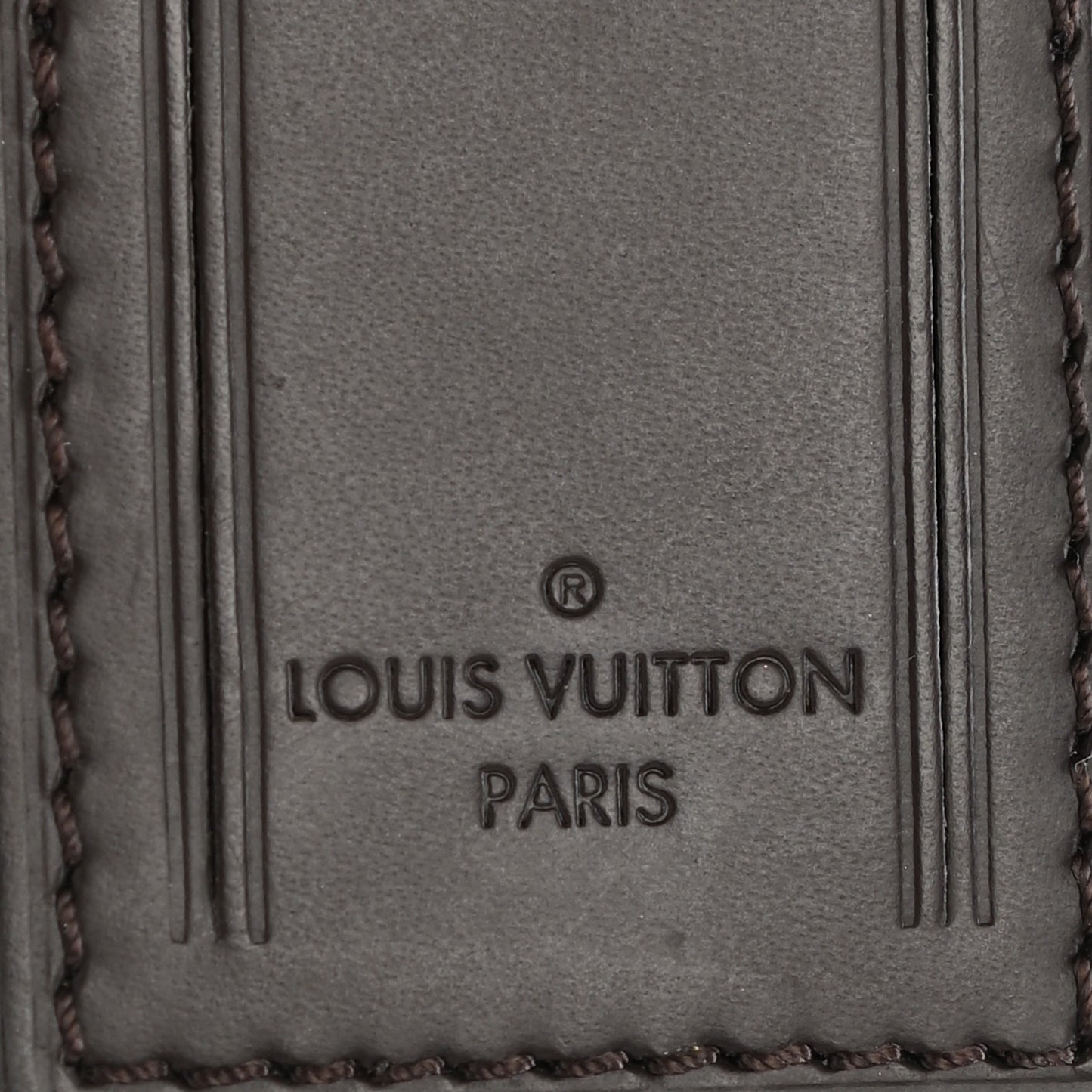 Calfskin Luggage Tag Ebene