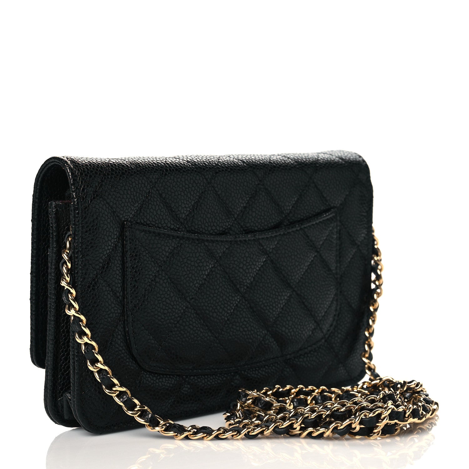 Chanel Caviar Quilted Wallet On Chain WOC Black 3 of 12
