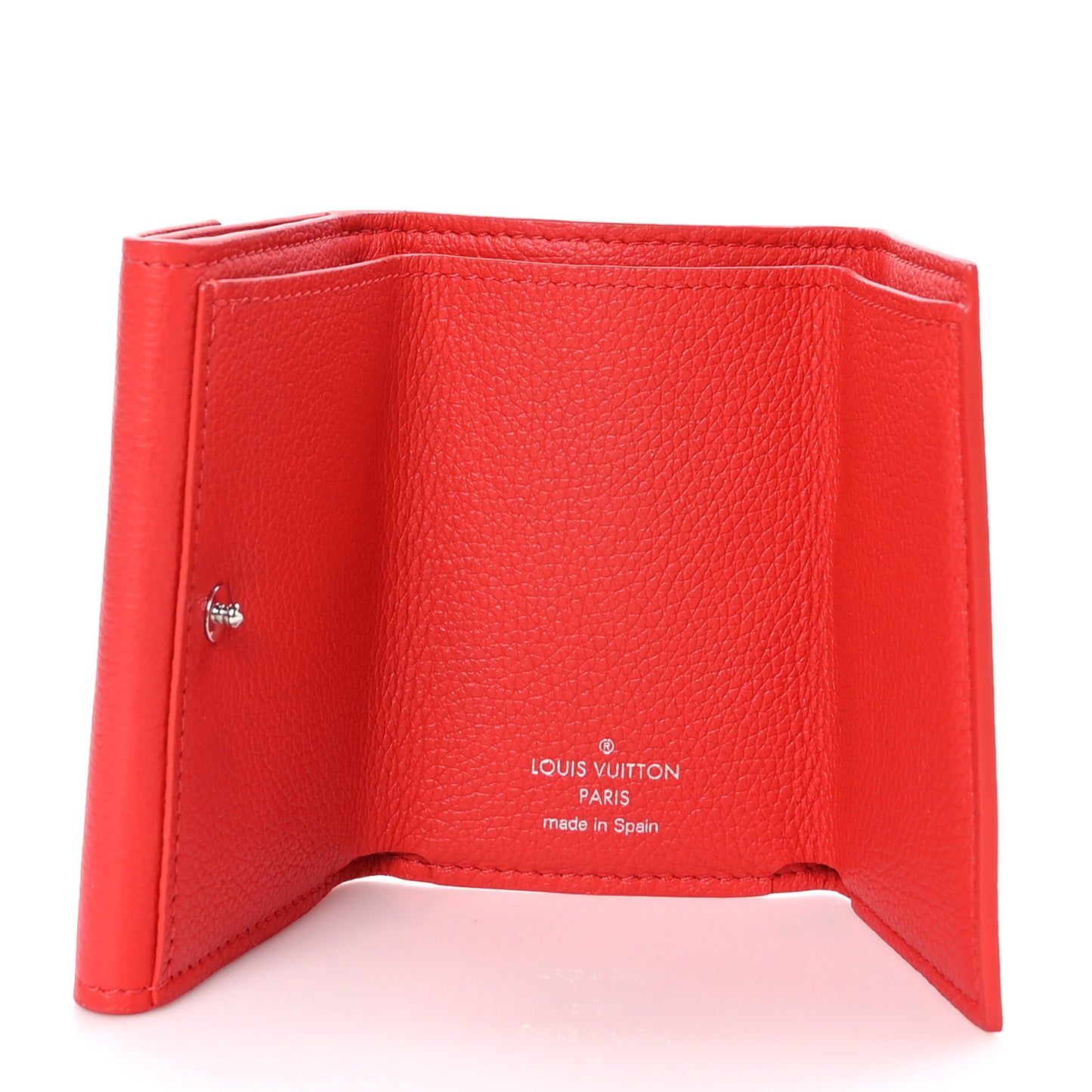 LOUIS VUITTON Soft Calfskin My Lockme Compact Wallet Poppy