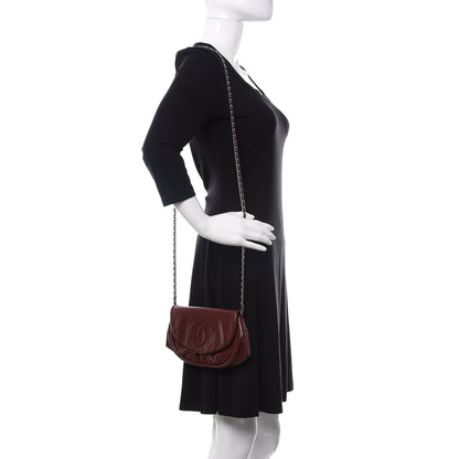 Chanel Caviar Half Moon Wallet On Chain WOC Bordeaux 2 of 12