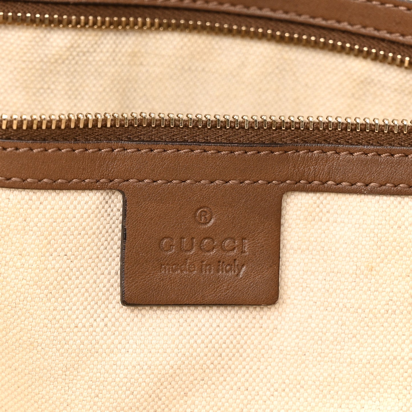 GG Supreme Monogram Medium Nice Tote Brown
